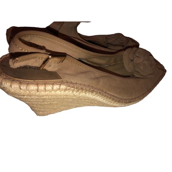 Bandolino Women Sz 8‎ M Brown Floral Wedge Suede Leather Shoes - Picture 11 of 11